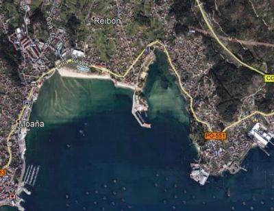 Arines realiza las obras contención lateral en el camino de acceso a los astielleros Atollvic y playa aledaña